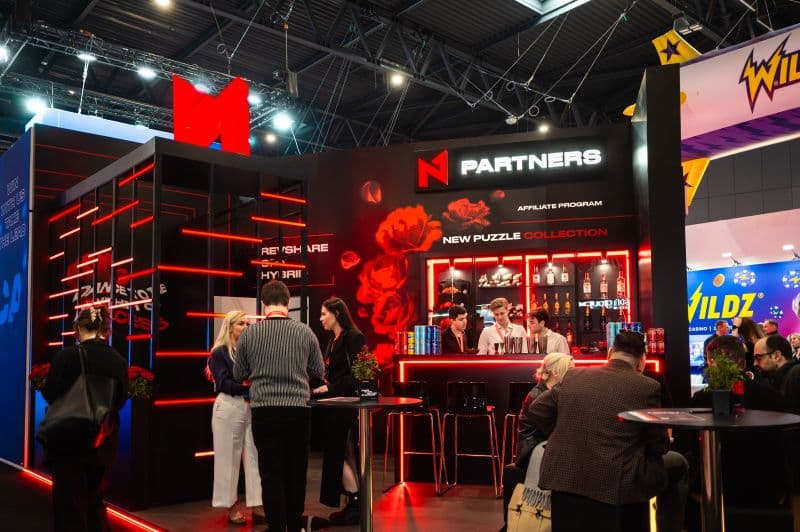 N1 Partners booth at an iGaming affiliate event